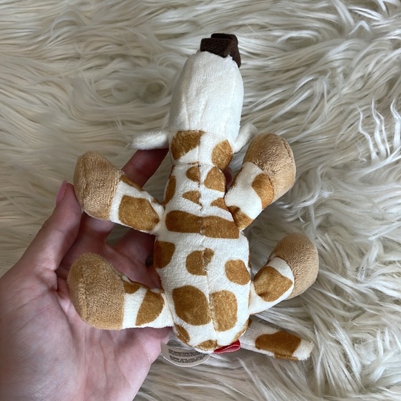 Nuby brown tan giraffe Small hand held stuffed plush pacifier holder clip baby - Picture 9 of 16